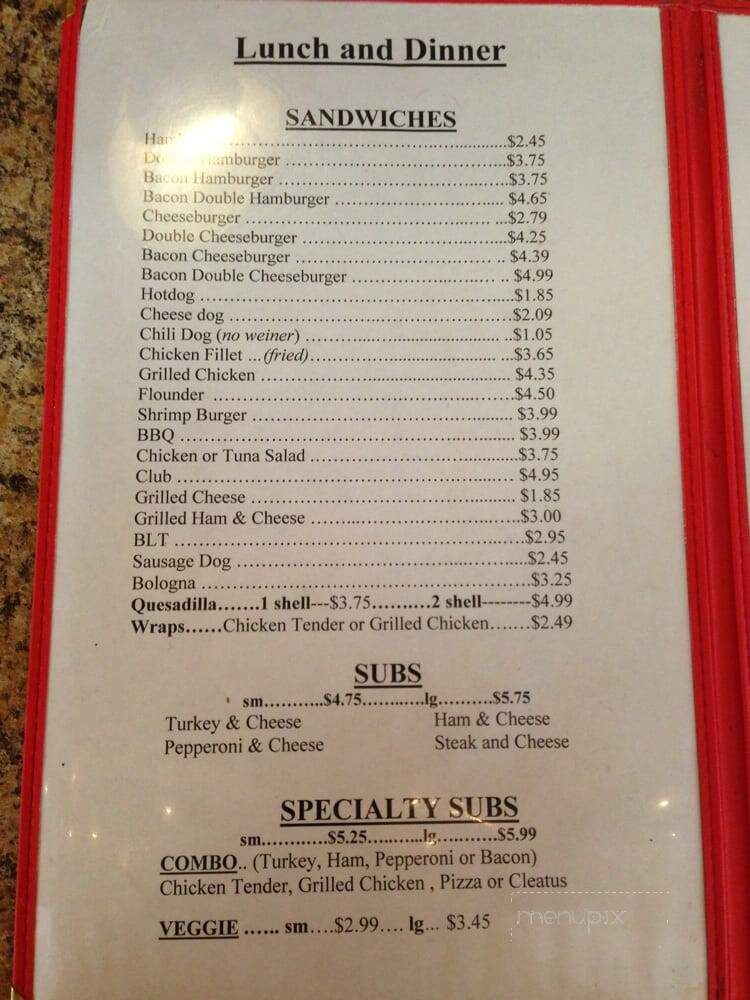 Online Menu of Roberta