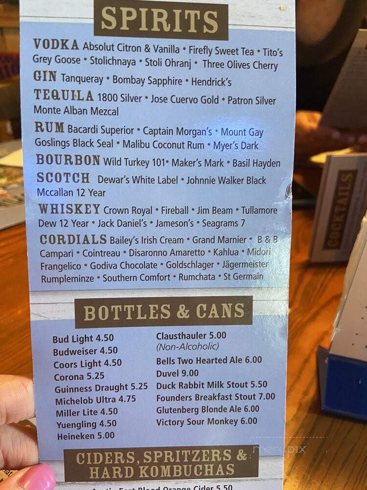 Howard's Pub & Raw Bar Restaurant - Ocracoke, NC menu_pic