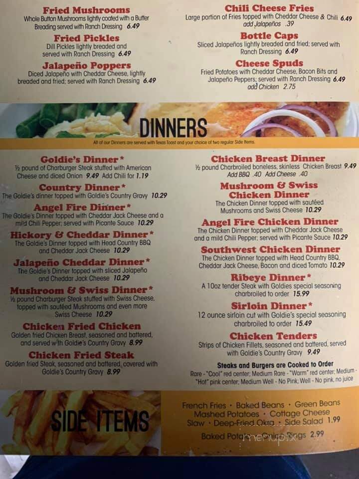 Goldie's Patio Grill - Pryor, OK menu_pic