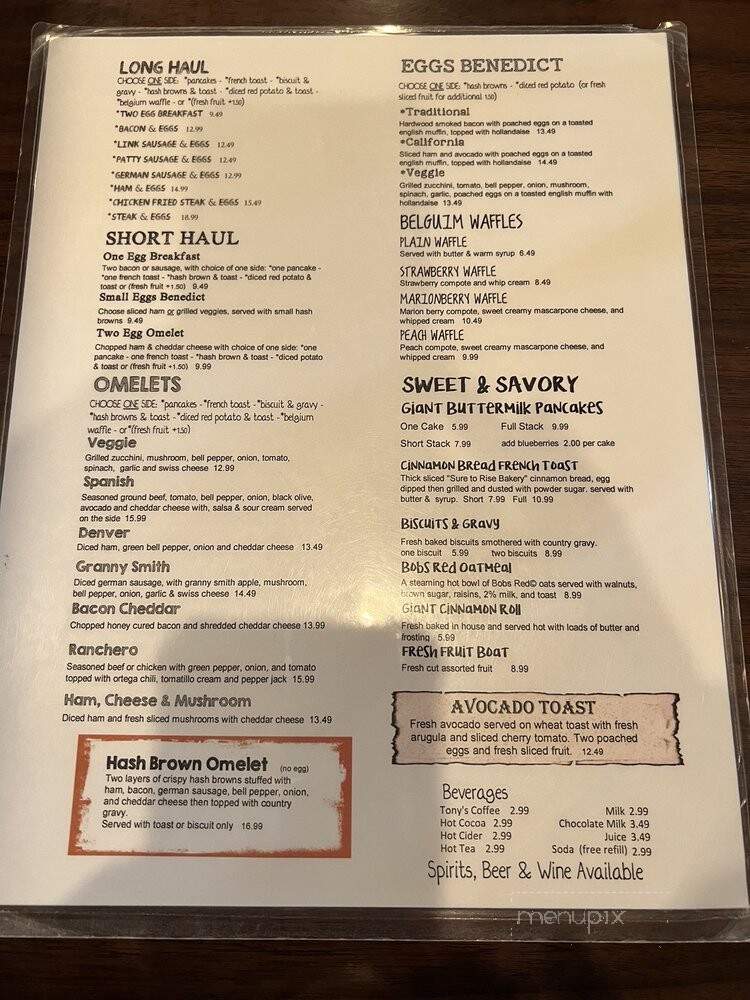 Big Y Cafe - Peshastin, WA menu_pic