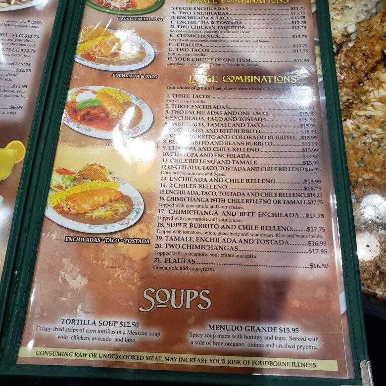 El Sombrero Mexican - Walla Walla, WA menu_pic