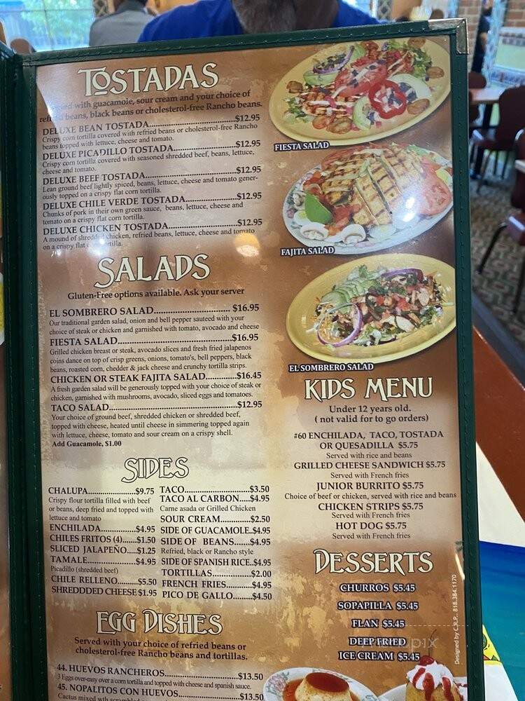 El Sombrero Mexican - Walla Walla, WA menu_pic