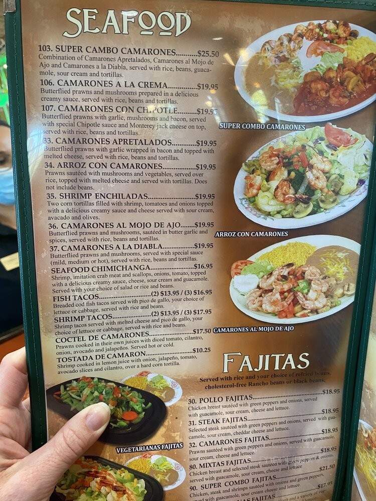 El Sombrero Mexican - Walla Walla, WA menu_pic