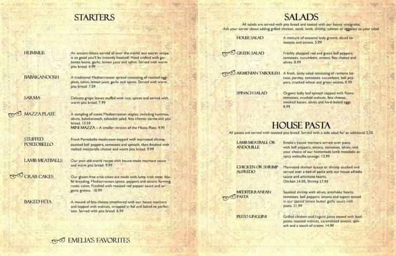 Emelia's Kitchen - Fayetteville, AR menu_pic