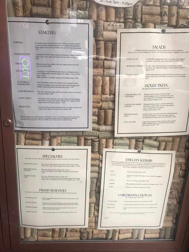 Emelia's Kitchen - Fayetteville, AR menu_pic