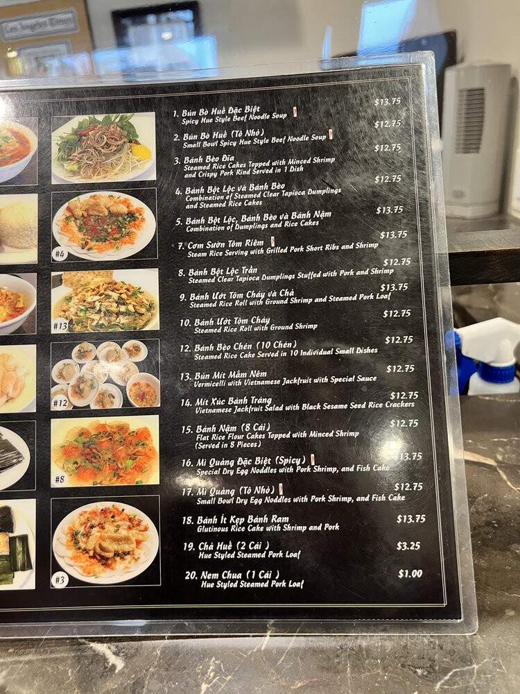Ngu Binh Restaurant - Westminster, CA menu_pic