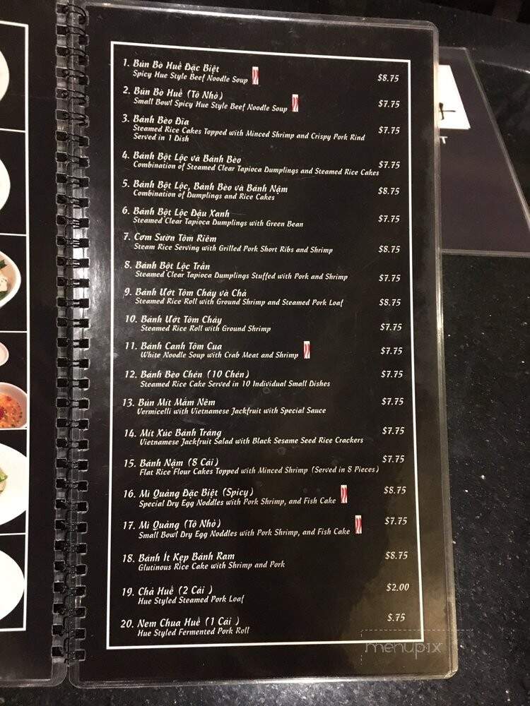 Ngu Binh Restaurant - Westminster, CA menu_pic