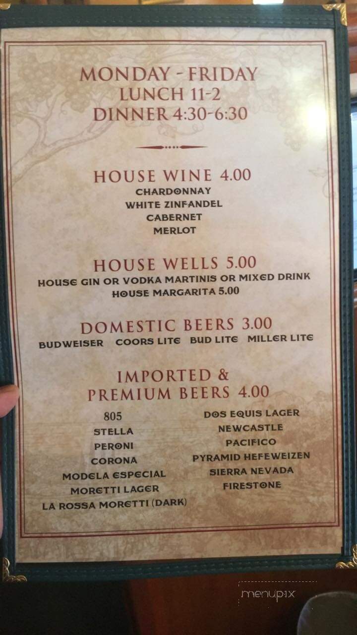 Marcello's Italian Restaurant - Yuba City, CA menu_pic