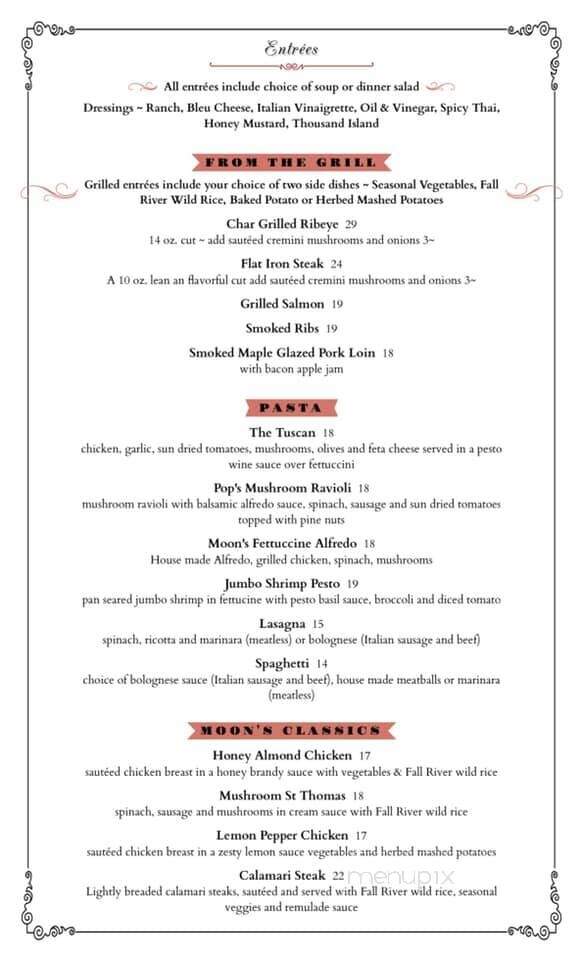 Moon's Restaurant - Quincy, CA menu_pic