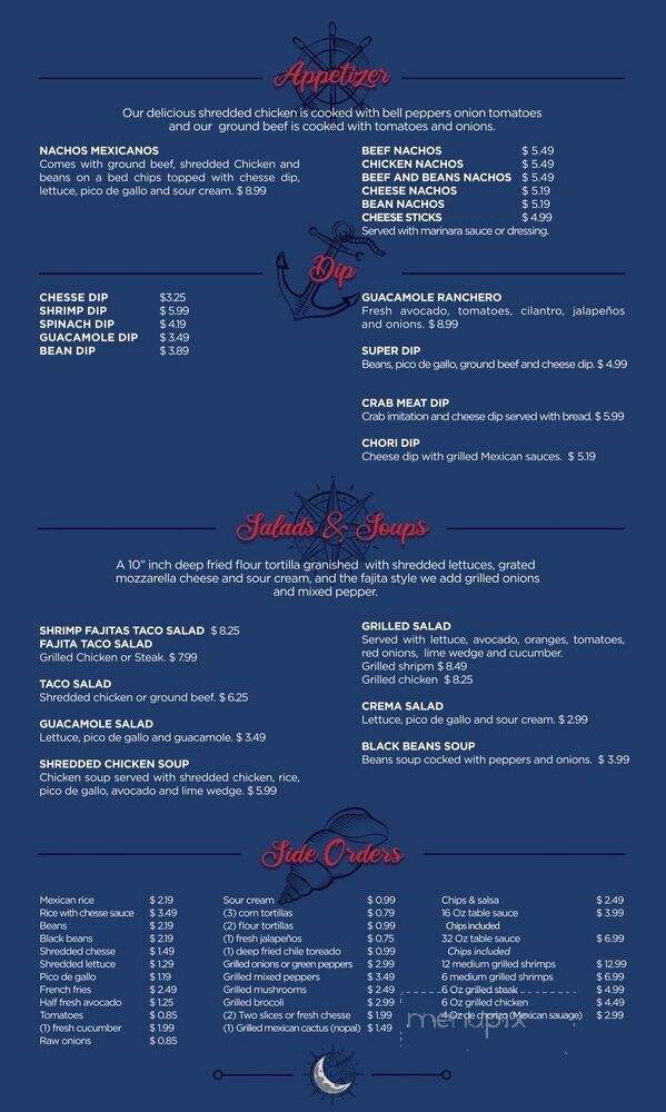 Luna Mexican Seafood Bar & Grill - Greensboro, NC menu_pic