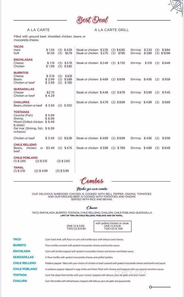 Luna Mexican Seafood Bar & Grill - Greensboro, NC menu_pic