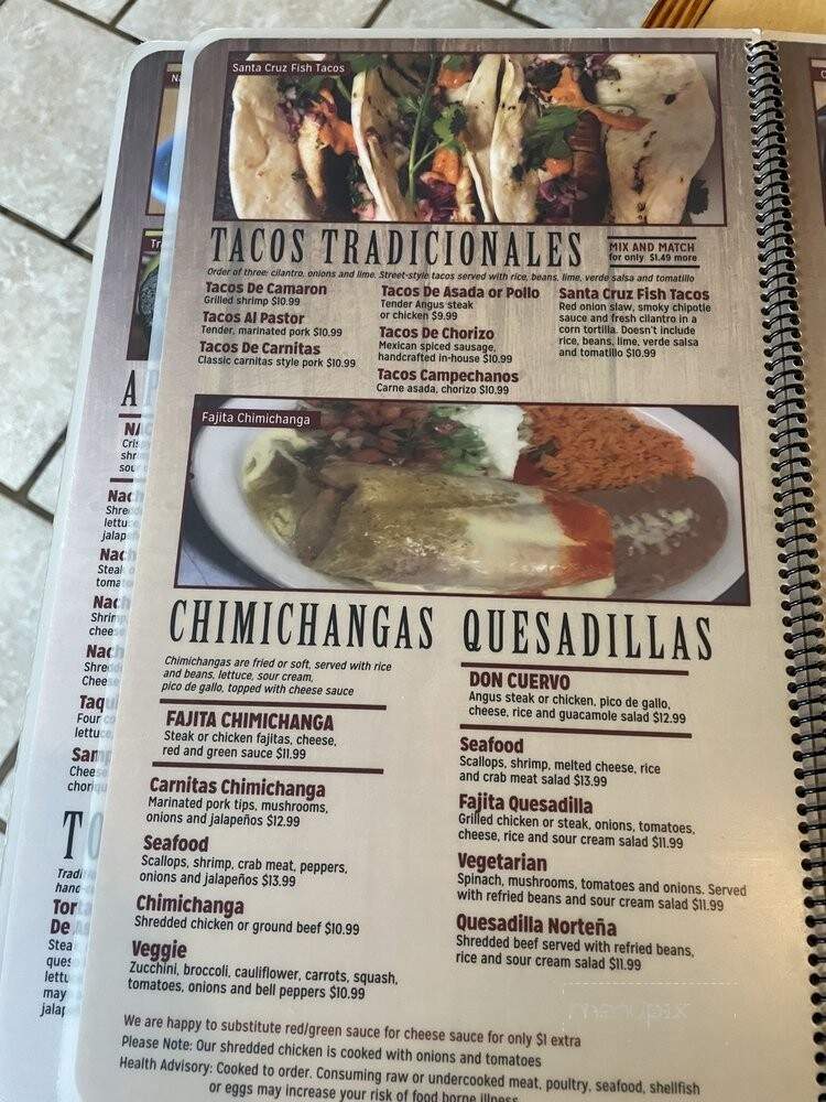 Don Cuervo - Greenwood, IN menu_pic