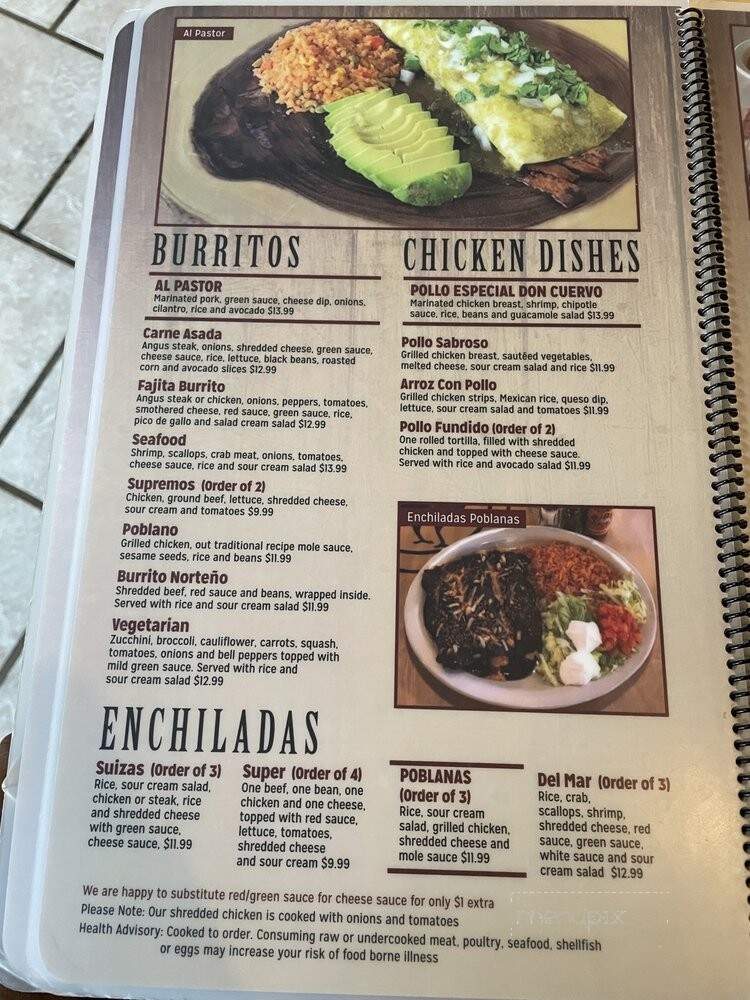 Don Cuervo - Greenwood, IN menu_pic