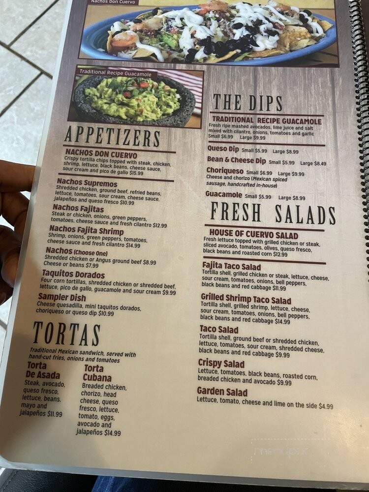 Don Cuervo - Greenwood, IN menu_pic