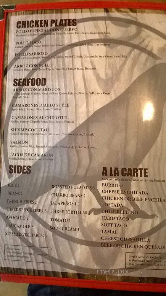 Don Cuervo - Greenwood, IN menu_pic