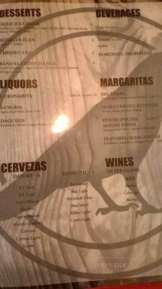 Don Cuervo - Greenwood, IN menu_pic