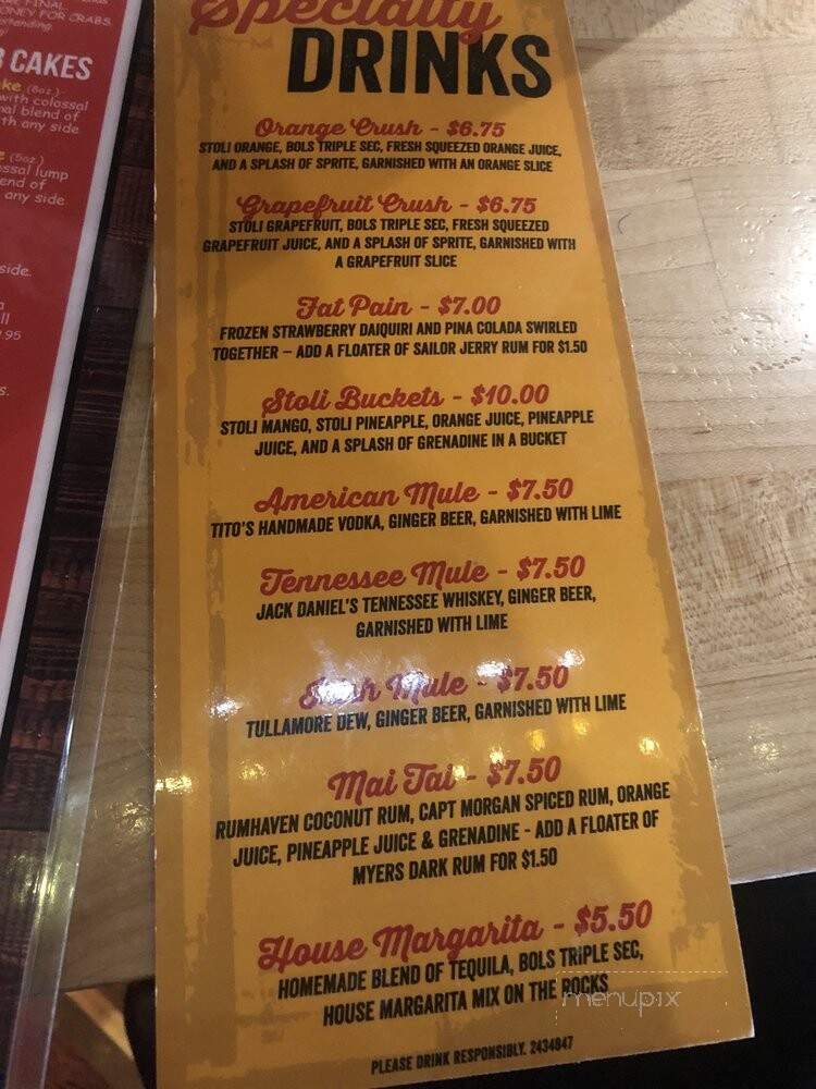 Menu of Fat Boys Crab House in Crofton, MD 21114