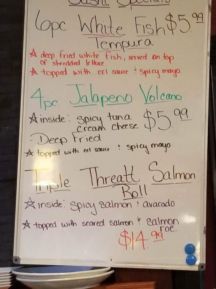Fuji Japan - Rock Hill, SC menu_pic