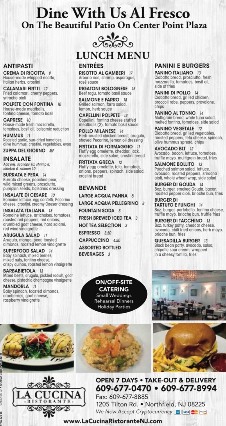 La Cucina Ristorante - Northfield, NJ menu_pic
