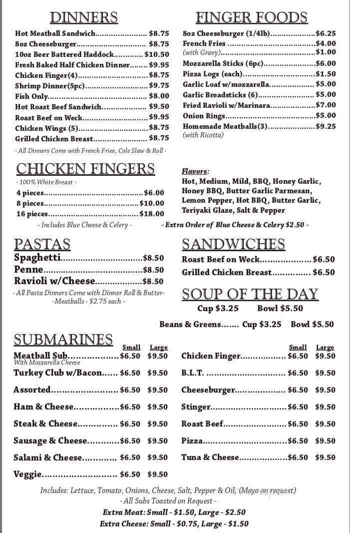 Mr. Ventry's Pizza on the Boulevard - Niagara Falls, NY menu_pic
