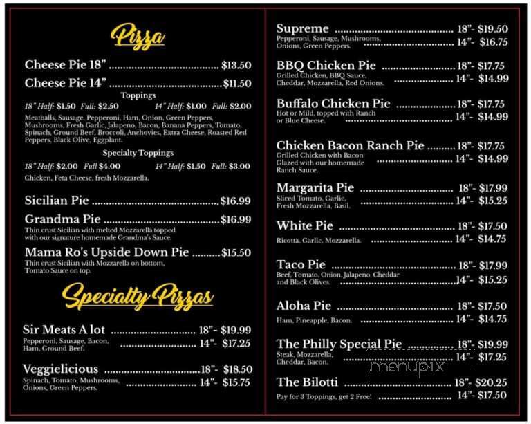 Danny's Pizza - Murrells Inlet, SC menu_pic