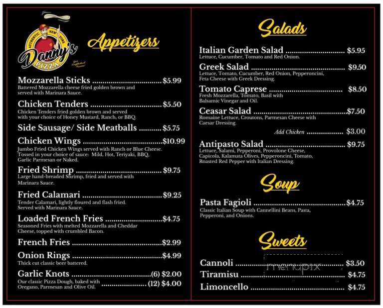 Danny's Pizza - Murrells Inlet, SC menu_pic