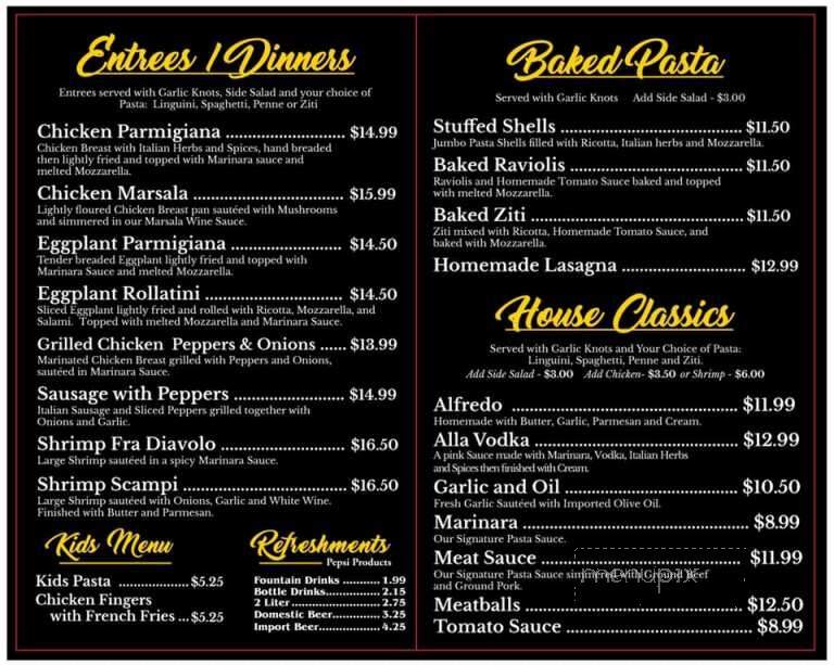 Danny's Pizza - Murrells Inlet, SC menu_pic