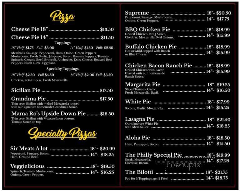 Danny's Pizza - Murrells Inlet, SC menu_pic