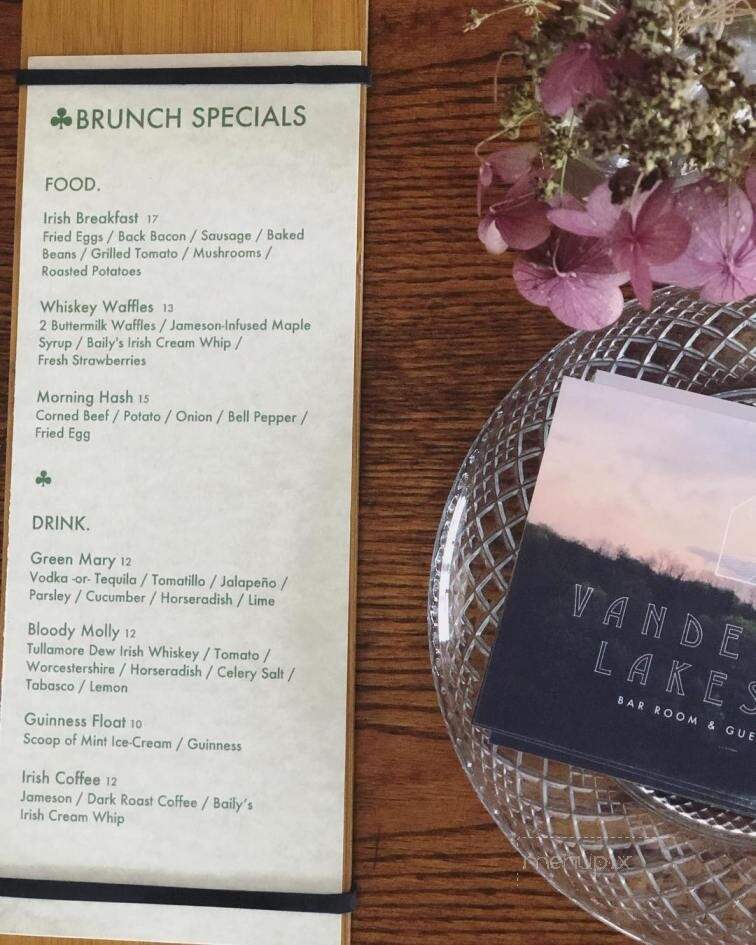 Vanderbilt Lakeside Bar Room & Guesthouse - Philmont, NY menu_pic