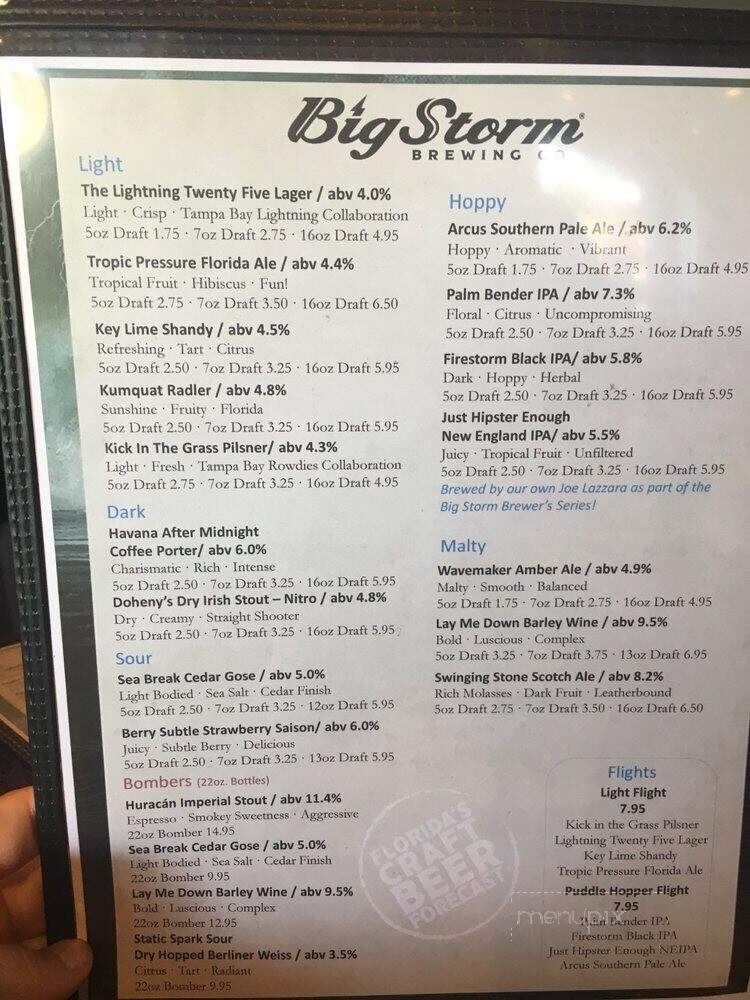Big Storm Brewery- Cape Coral - Cape Coral, FL menu_pic