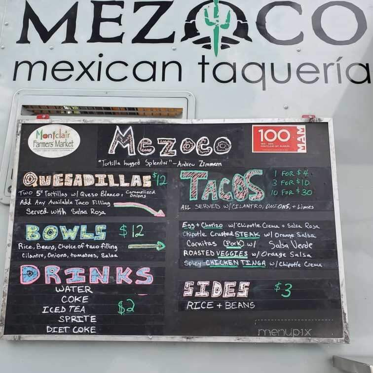 Mezoco Taco Truck - Montclair, NJ menu_pic