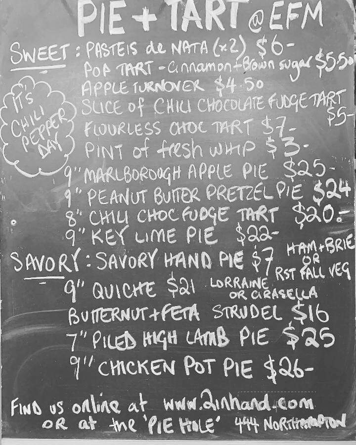 Pie + Tart - Easton, PA menu_pic