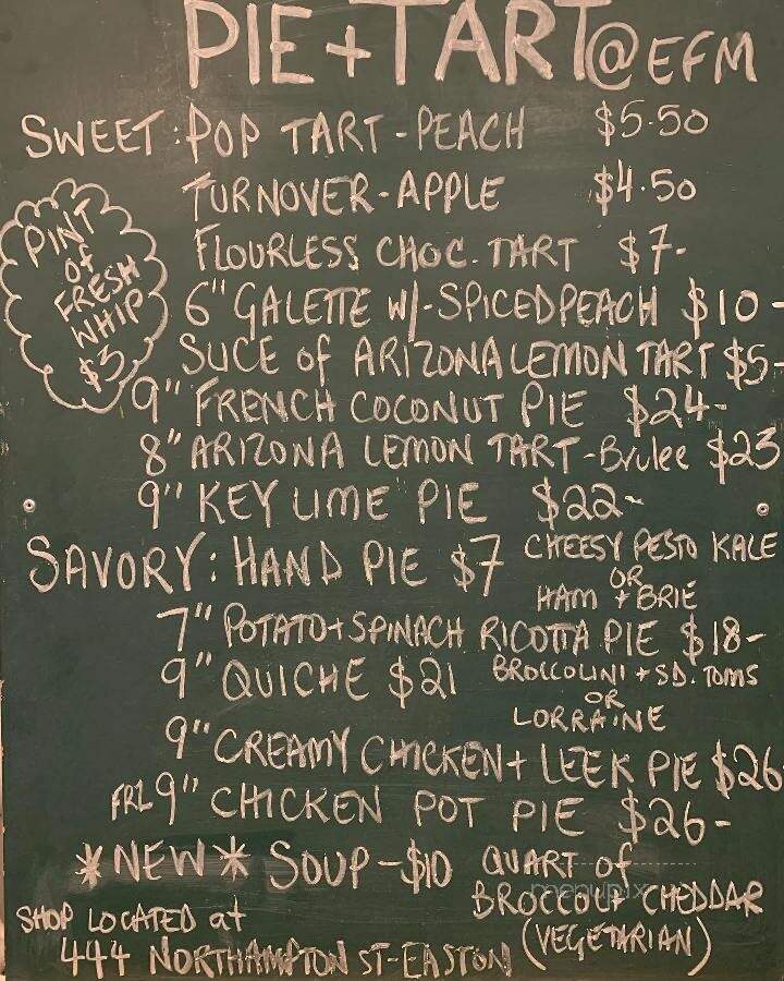 Pie + Tart - Easton, PA menu_pic