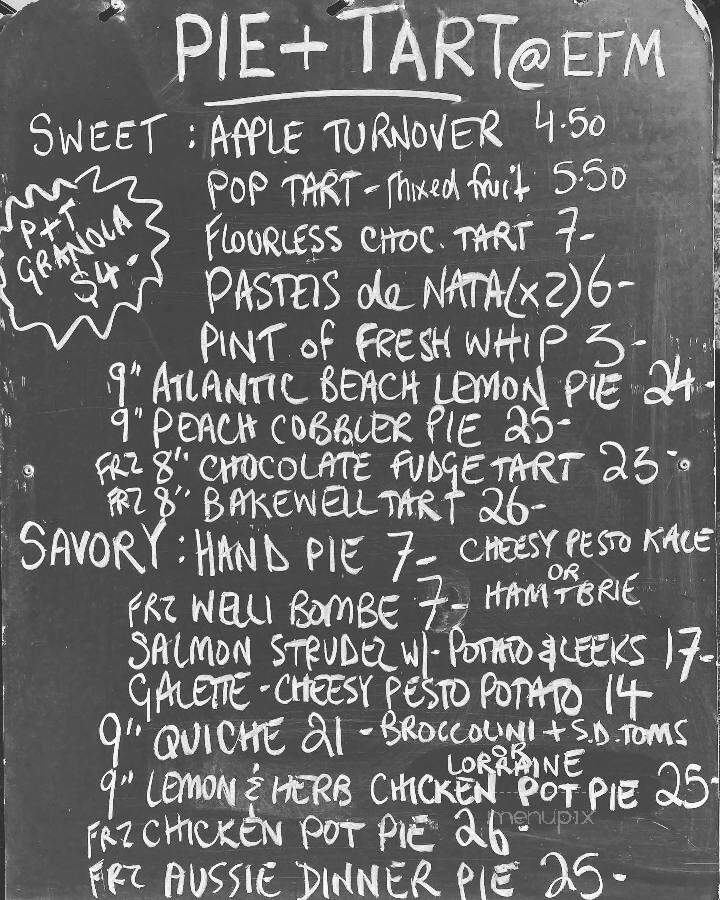 Pie + Tart - Easton, PA menu_pic