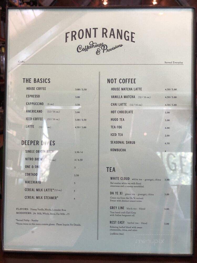 Front Range - Fairway, KS menu_pic
