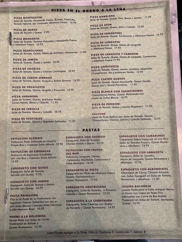 Restaurant Montecatini - Miami, FL menu_pic
