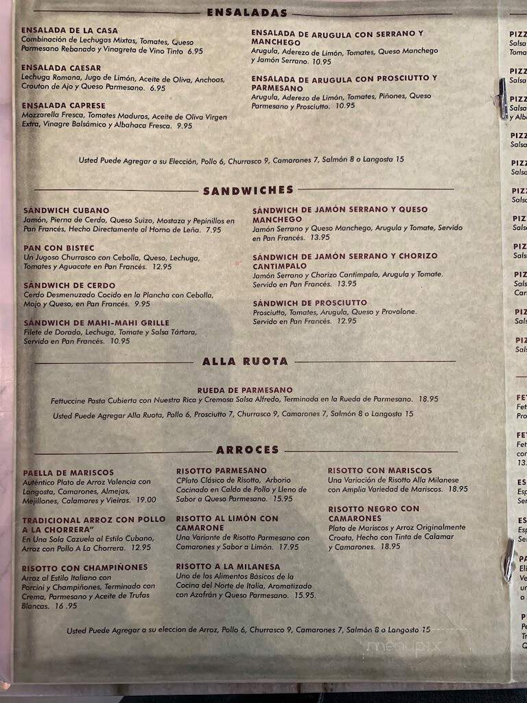 Restaurant Montecatini - Miami, FL menu_pic