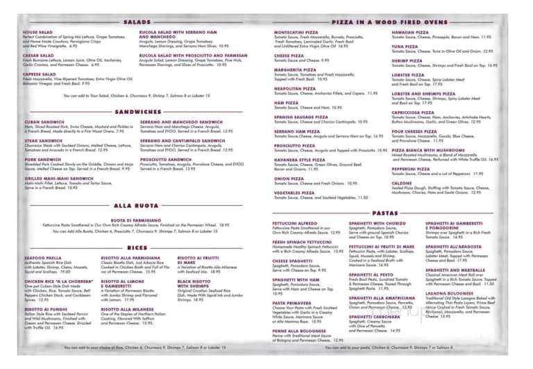 Restaurant Montecatini - Miami, FL menu_pic