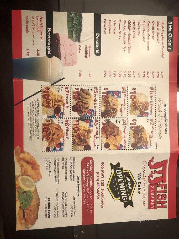 JJ Fish & Chicken - Stockbridge, GA menu_pic