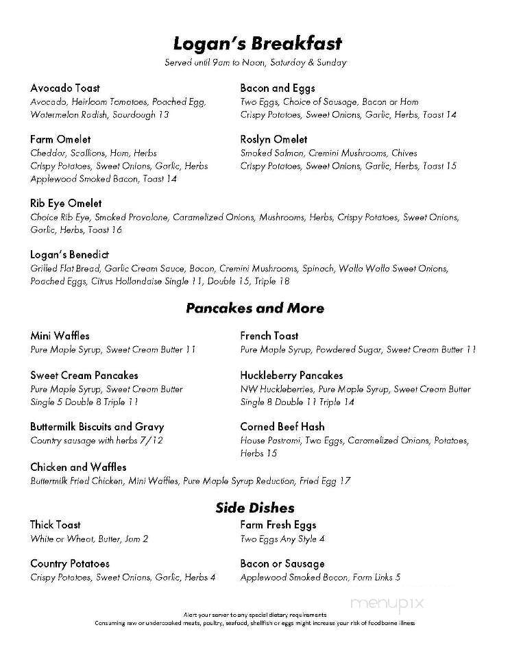 Logan's - Roslyn, WA menu_pic