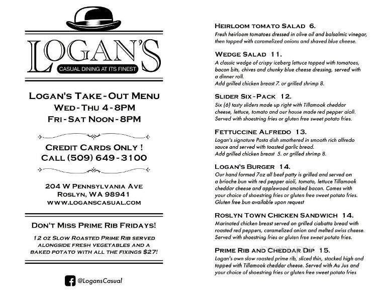 Logan's - Roslyn, WA menu_pic
