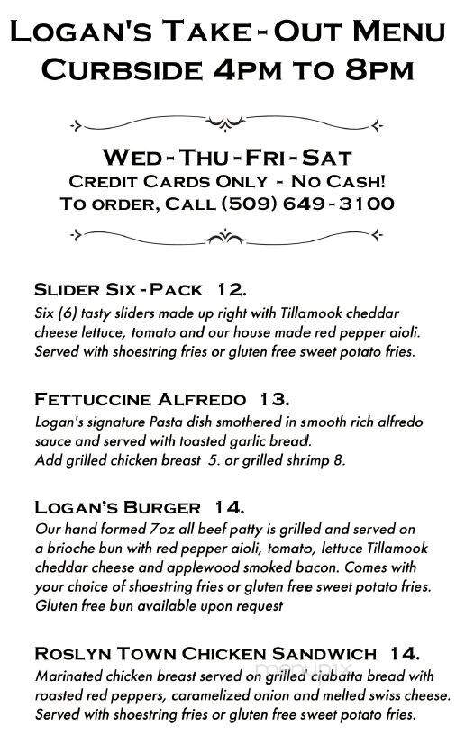 Logan's - Roslyn, WA menu_pic