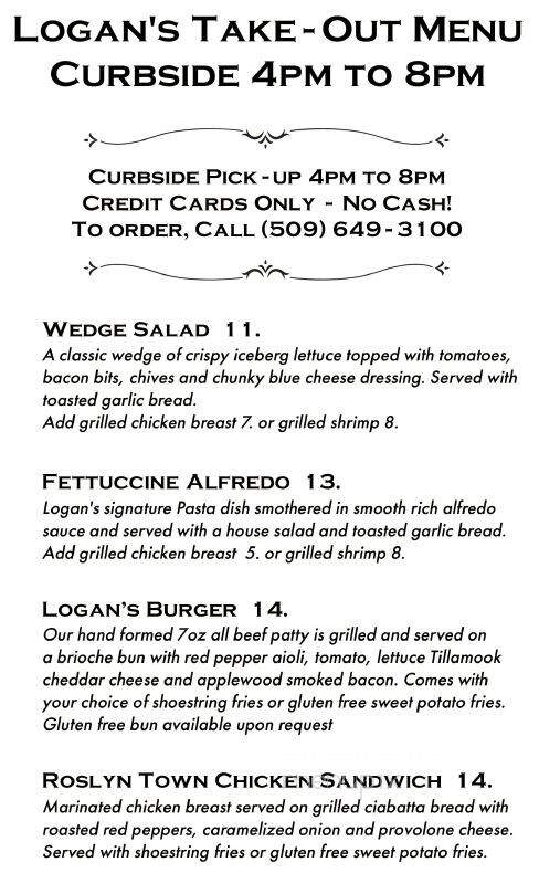 Logan's - Roslyn, WA menu_pic