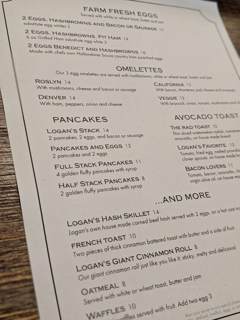 Logan's - Roslyn, WA menu_pic
