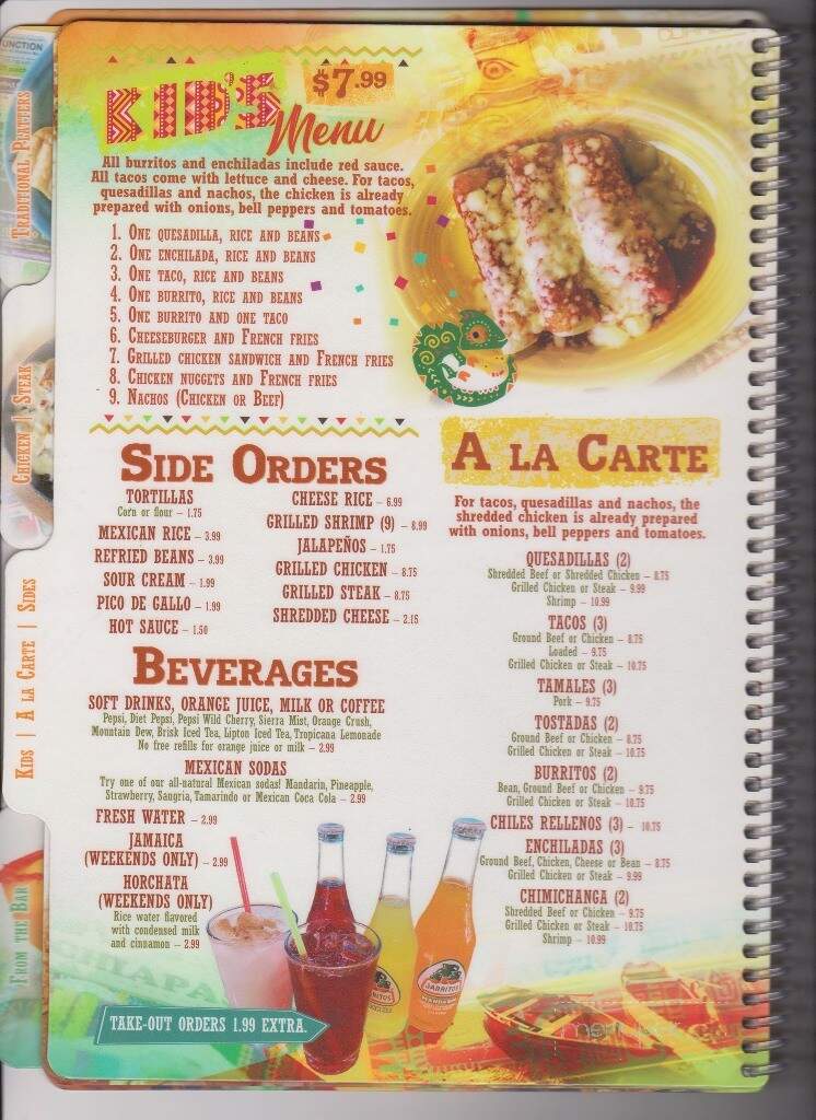 La Cabana Mexican Cuisine - Marinette, WI menu_pic