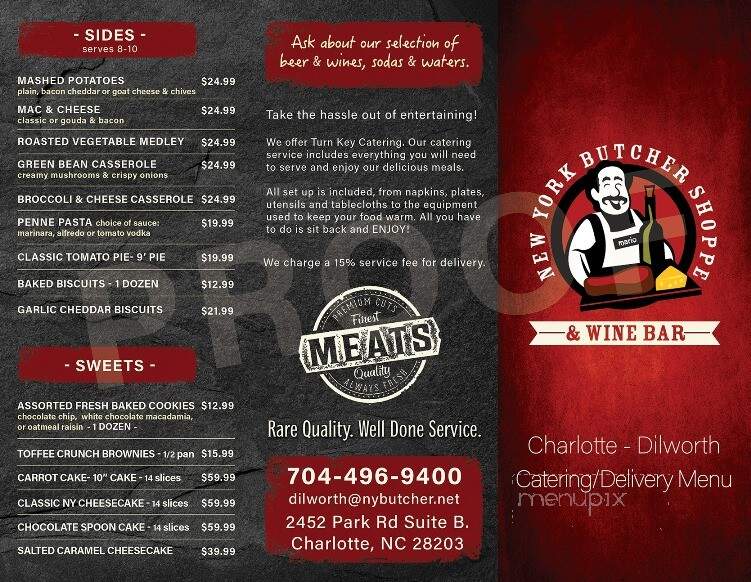 New York Butcher Shoppe & Wine Bar - Charlotte, NC menu_pic