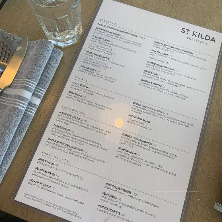 St. Kilda Collective - West Des Moines, IA menu_pic