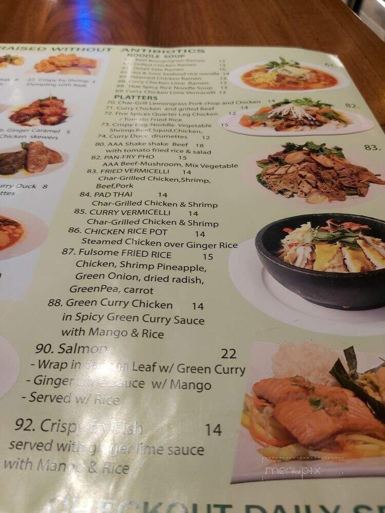 Phosome - Toronto, ON menu_pic