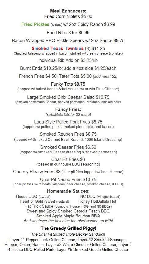 Wolves Away Char Pit - Villas, NJ menu_pic