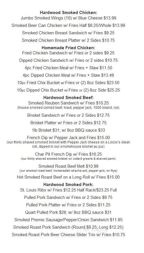 Wolves Away Char Pit - Villas, NJ menu_pic